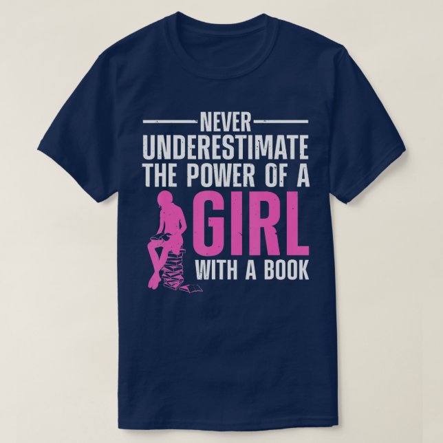 Funny Reading For Women Girls Bookworm Novel Book  T-Shirt (Design Front)