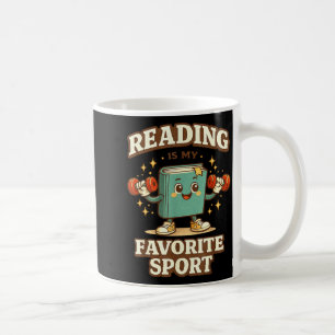 Funny reading is favourite sport book lover humour coffee mug