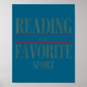 Funny Reading Is My Favorite Srt Book Lover Quote Poster