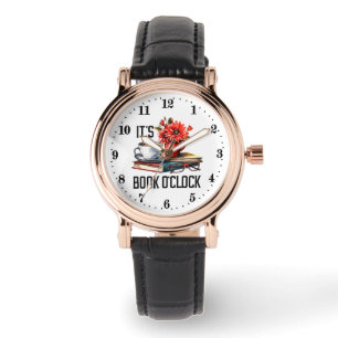Funny reading lovers book o'clock watch