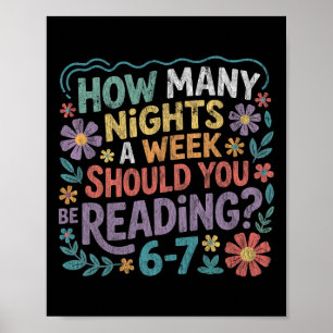 Funny Reading Six Seven Meme Book Lover 67 Teacher Poster