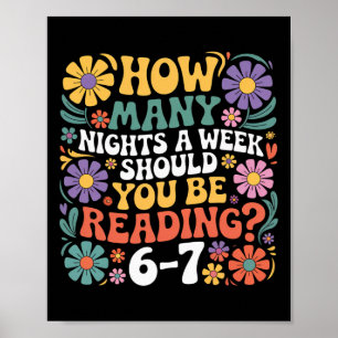 Funny Reading Six Seven Meme Book Lover 67 Teacher Poster