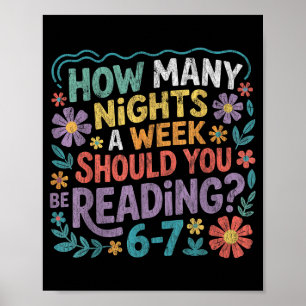 Funny Reading Six Seven Meme Book Lover 67 Teacher Poster