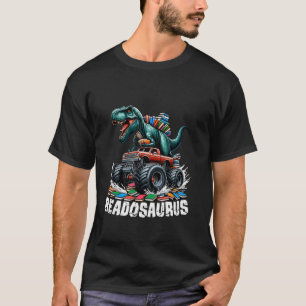 Funny Readosaurus T Rex Dinosaur Reading Books Mon T-Shirt