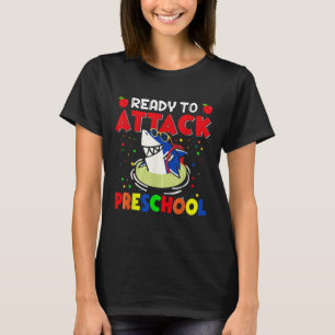 Funny Ready To Attack Preschool Teacher Kids Back T-Shirt