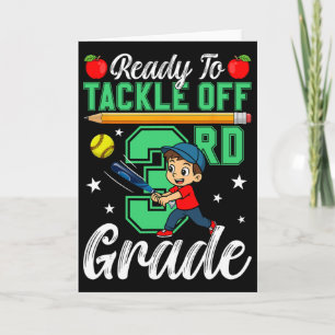 Funny Ready To Tackle 3rd Grade Softll Ck To Schoo Card