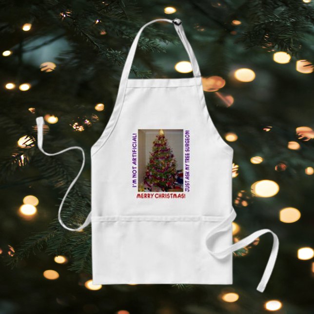 Funny Real Christmas Tree Quote Standard Apron (Creator Uploaded)