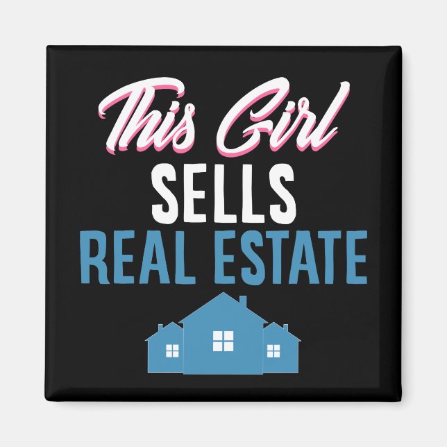 Funny Real Estate Agent Broker Realtor Cute House Magnet (Front)
