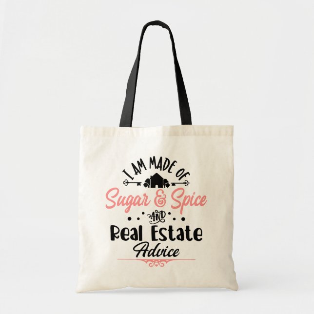 Funny Real Estate Agent Gift House Broker Realtor  Tote Bag (Front)