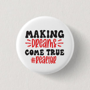 Funny Real Estate Agent Home Broker Realtor 3 Cm Round Badge