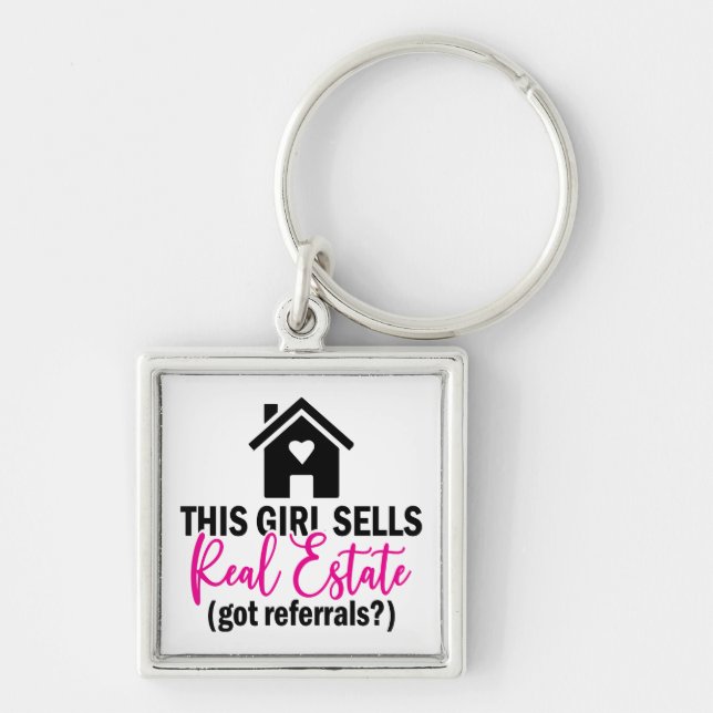 Funny Real Estate Agent Home Broker Realtor Key Ring (Front)