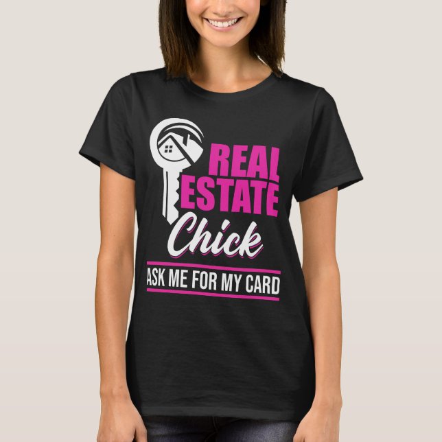 Funny Real Estate Chick Property Broker Women T-Shirt (Front)