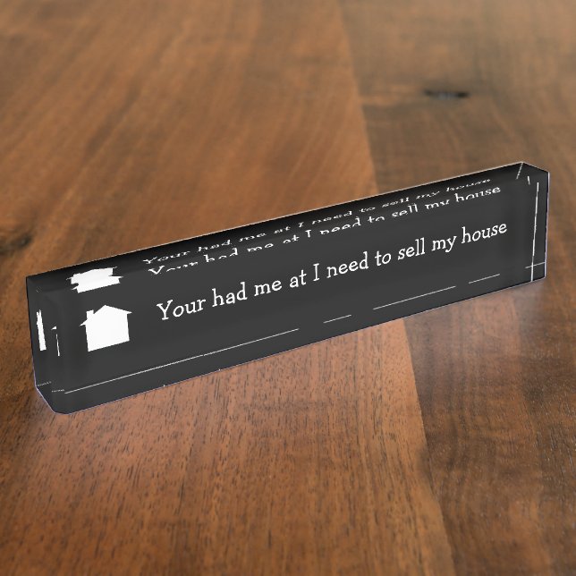 Funny Real Estate Office Nameplate (Side)