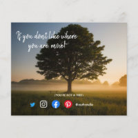 funny real estate postcard you're not a tree