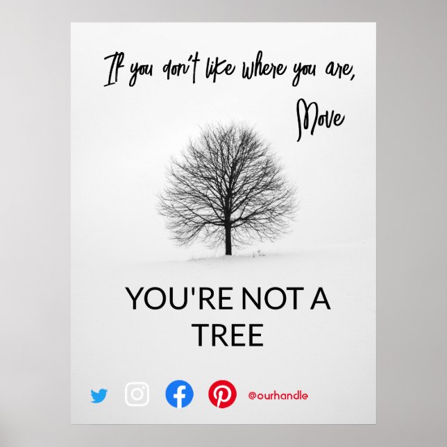 funny real estate postcard you're not a tree poster (Front)