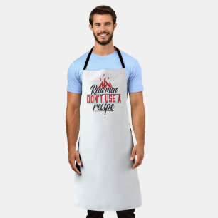 Funny Real Men BBQ Recipe Apron