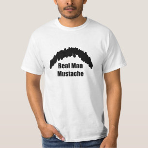 Funny Real Men Cookie Duster Moustache T-Shirt