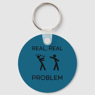Funny Real Real Problem Stick Man Figure Mechanic Key Ring