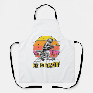 Funny Reaper Scooter Vintage Sunset Shirt Design_1 Apron