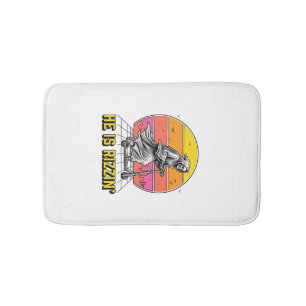 Funny Reaper Scooter Vintage Sunset Shirt Design_1 Bath Mat