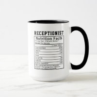 Funny Receptionist Nutrition Facts Staff Worker 