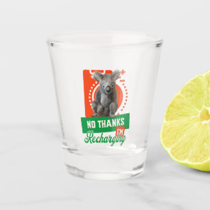 Funny Recharging Koala Introvert Mood Shot Glass