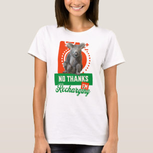 Funny Recharging Koala Introvert Mood T-Shirt