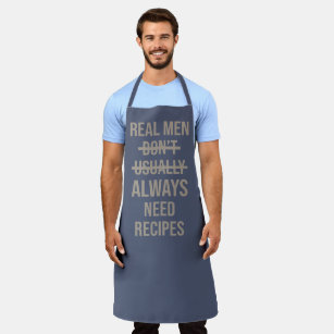 Funny Recipe Quote Chef Humour Gag Gift for Men Apron
