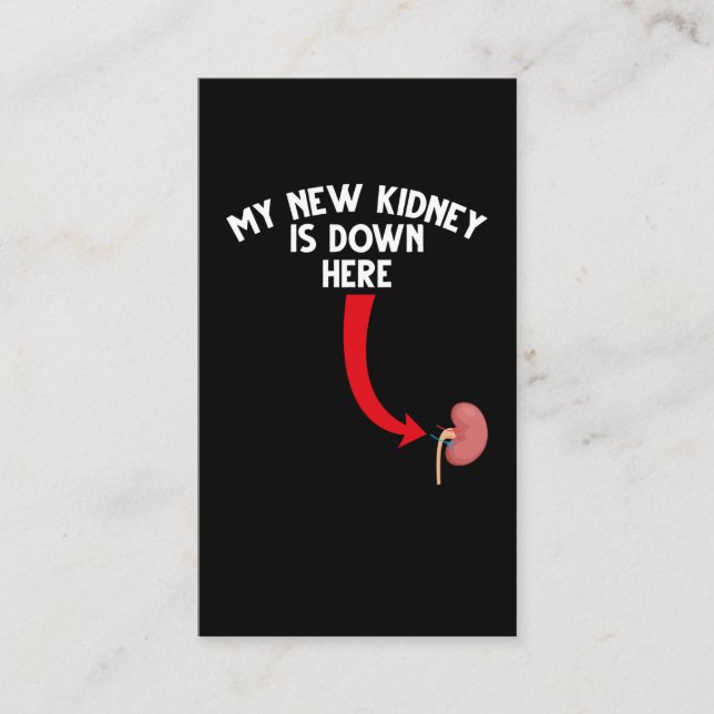 Funny Recipient Kidney Transplant Business Card (Front)
