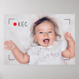 Funny Record Red Dot Custom Photo Poster