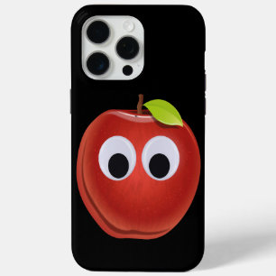 Funny Red Apple with Googly Eyes  iPhone 15 Pro Max Case