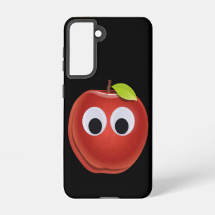Funny Red Apple with Googly Eyes  Samsung Galaxy Case