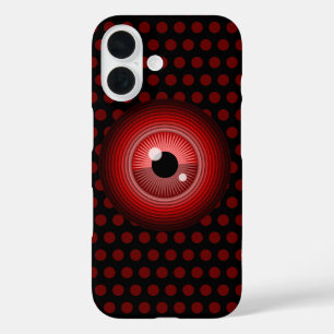 Funny Red Black Evil Devil Eye Magic Art iPhone 16 Case