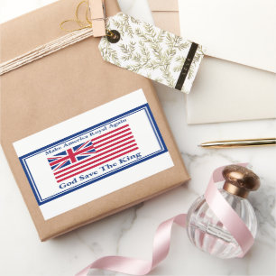 Funny Red Blue Make America Royal Again Art Rectangular Sticker