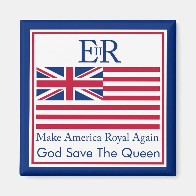 Funny Red Blue Make America Royal Again Graphic Ma Magnet (Front)