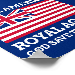 Funny Red Blue Make America Royal Again Graphic Poster