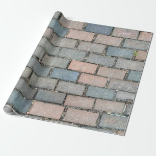 Funny red brick floor texture pattern gift wrapping paper