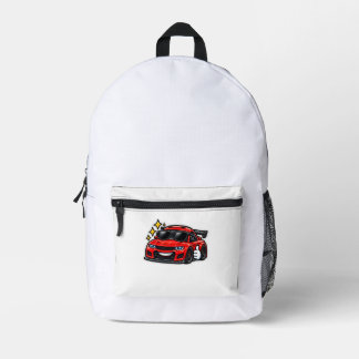 Funny Red Car Lover Backpack | cool sunglass car