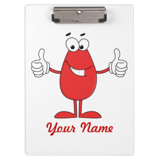 Funny Red Cartoon Clipboard