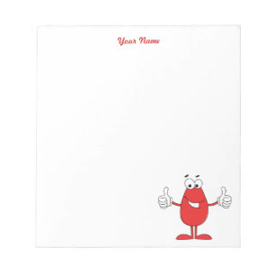 Funny Red Cartoon Notepad