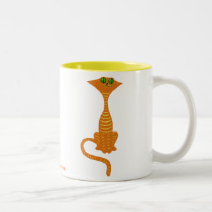 Funny red cat mug design