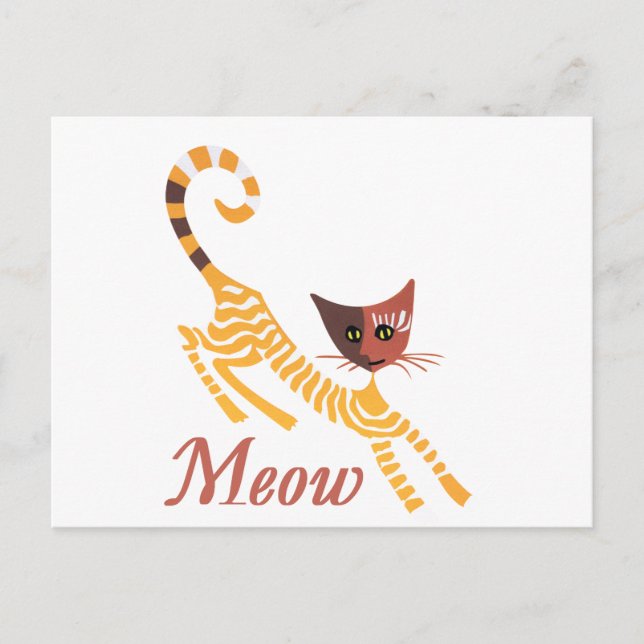 Funny red cat postcard (Front)