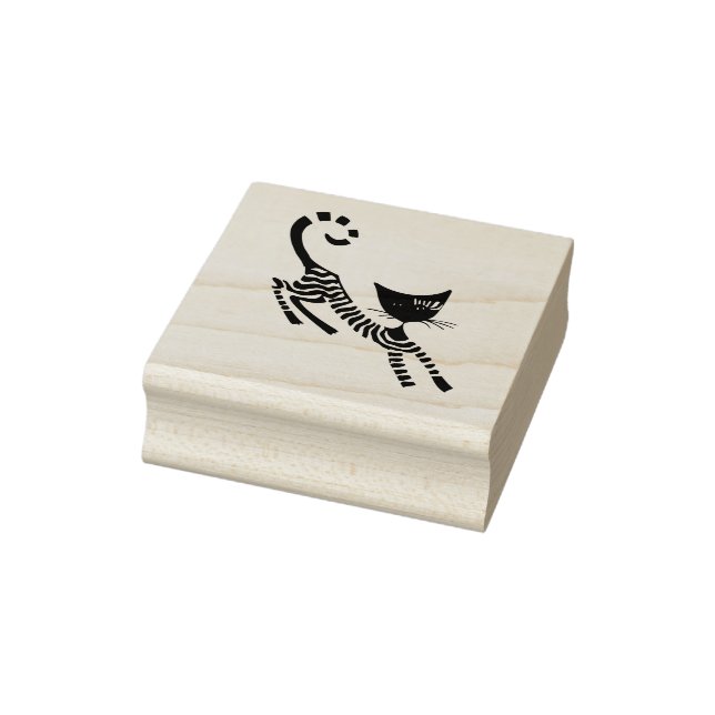 Funny red cat rubber stamp (Stamp)