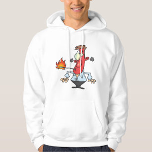 Funny Red Face Man with Thermometer Fever Hoodie