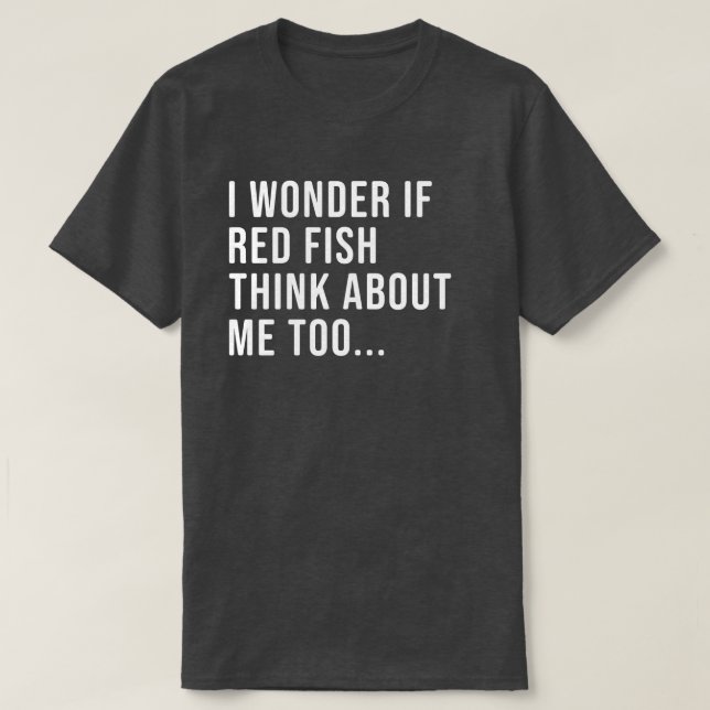 Funny Red Fish Fishing Shirt for Men and Women (Design Front)