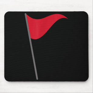 Funny Red Flag Warning Halloween Costume Mouse Pad