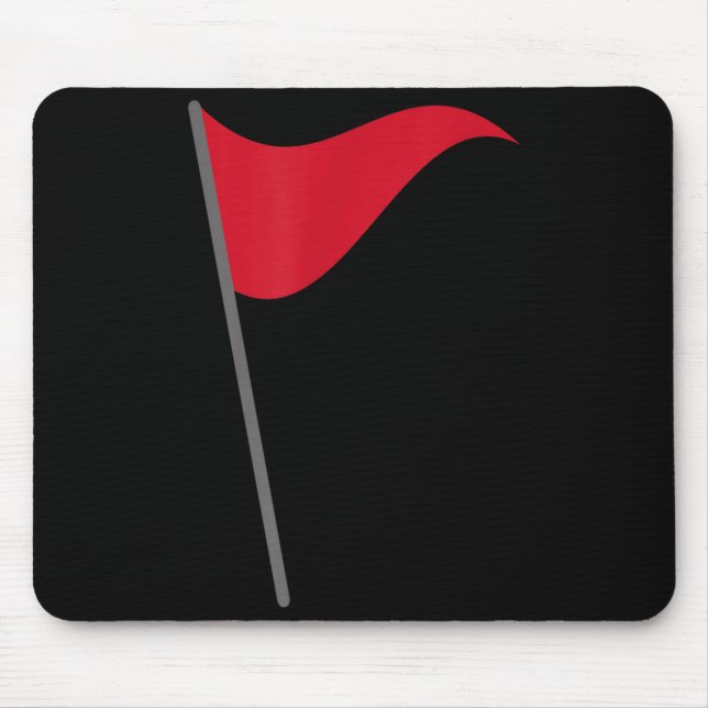 Funny Red Flag Warning Halloween Costume Mouse Pad (Front)
