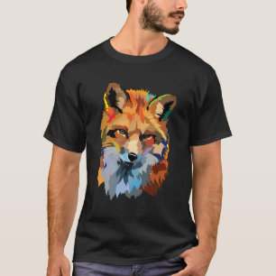 Funny Red Fox Face Cute Animal Graphic Art Print F T-Shirt