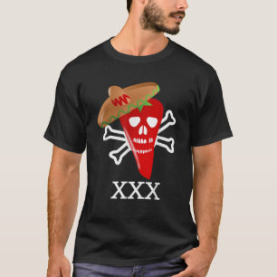 Funny Red Hot Chilli Ghost Pepper Food Humour T-Shirt