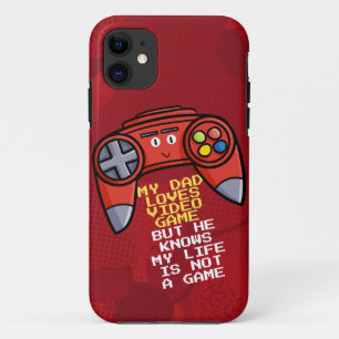 Funny Red Joystick Father's Day Greeting iPhone 11 Case
